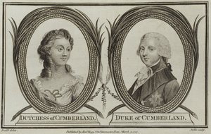Ritratti della Duchessa e del Duca di Cumberland da English School