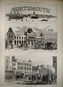 Portsmouth: La stazione ferroviaria e la High Street, Government House, da 