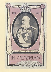 Cartolina commemorativa della morte di Edoardo VII, c.1910