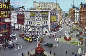 Cartolina raffigurante Piccadilly Circus c.1928 da English School