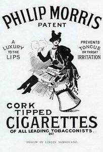Poster per le sigarette Philip Morris, disegnato da Linsay Sambourne, 1896