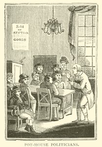 Politici della casa della birra (xilografia) da English School