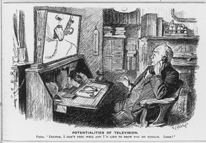 Potenzialità della televisione, vignetta da Punch Magazine da English School
