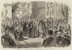 Presentazione della libertà della Città di Londra a Garibaldi al Guildhall da English School