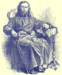 Sacerdote della chiesa greca, illustrazione da Viaggi Illustrati, a cura di H. W. Bates, pubblicata c.1880 da English School