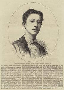 Principe Eugenio Luigi Napoleone, figlio del defunto imperatore Napoleone III (incisione) da English School