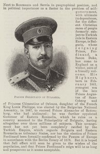 Il principe Ferdinando di Bulgaria (incisione)