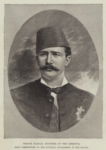 Il principe Hassan, fratello del Chedivè, alto commissario del governo egiziano nel Sudan (incisione)