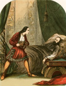 Il principe Enrico che porta via la corona di suo padre da English School