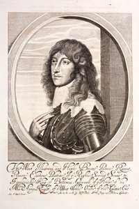 Principe Rupert del Reno, soldato tedesco che combatté dalla parte dei realisti nella guerra civile inglese (incisione) da English School