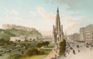Princes Street Edimburgo. Guardando a ovest da English School