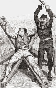 Prigioniero torturato sulla croce di Sant
