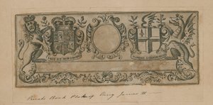 Ex libris privato di Re Giacomo II da English School