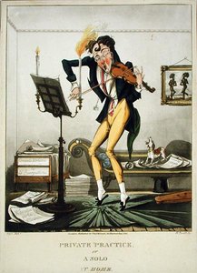 Pratica Privata o Un Assolo a Casa, inciso da Henry Pyall (1795-1833), pubblicato da Thomas McLean, Londra da English School
