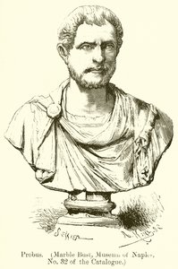 Probo. (Busto in marmo, Museo di Napoli, n. 32 del catalogo) (incisione) da English School