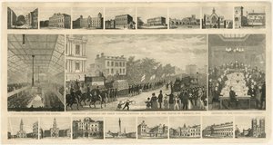 Processione che accompagna la Grande Petizione Nazionale di 3.317.702, alla Camera dei Comuni, 1842 da English School