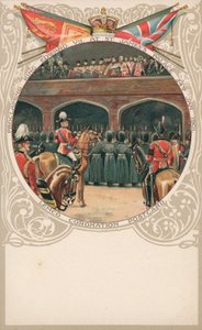 Proclamazione del re Edoardo VII al Palazzo di St James, 24 gennaio 1901 da English School