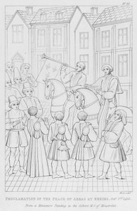 Proclamazione della Pace di Arras a Reims, 2 ottobre 1435 (incisione) da English School