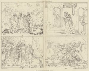 Schizzi del Professor Retzsch di Macbeth (incisione) da English School