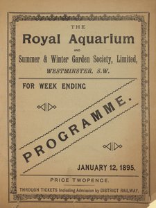 Programma per The Royal Aquarium da English School