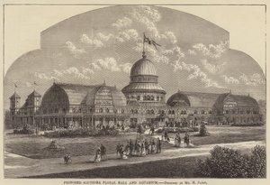 Proposta per la Sala dei Fiori e Acquario di Southsea (incisione) da English School