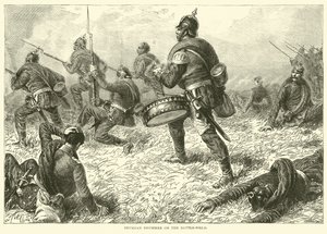 Tamburino prussiano sul campo di battaglia, settembre 1870 da English School