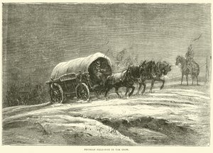 Posta da campo prussiana nella neve, ottobre 1870 da English School
