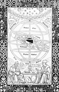 Sistema di Tolomeo, illustrazione da Scienza e Letteratura del Medioevo e del Rinascimento, scritto e inciso da Paul Lacroix, 1878 da English School