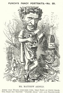 Cartone animato di Punch: Matthew Arnold, poeta inglese da English School