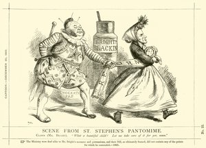Riguardo John Bright: Scena dal pantomima di St Stephen, 30 dicembre 1865 da English School