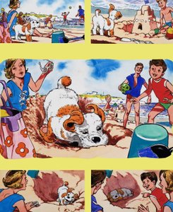 Cucciolo sulla spiaggia