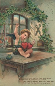 Putto che unisce cuori da English School