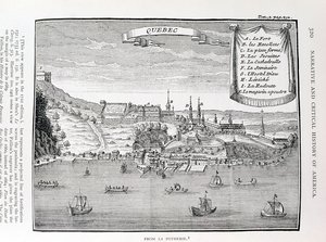 Quebec, dopo La Potherie, illustrazione dal Volume IV di 