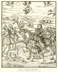 La Regina Elisabetta a Caccia con il Falco da English School