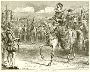 La Regina Elisabetta al Forte di Tilbury da English School