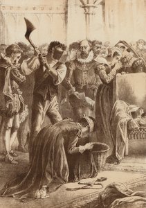 Regina Maria, "Decapitata a Fotheringay" (litografia) da English School