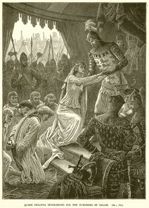 La Regina Filippa che intercede per i borghesi di Calais da English School