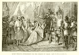 La regina Filippa intercede per i cittadini di Calais da English School