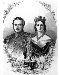 Regina Vittoria (1819-1901) e Principe Alberto (1819-61) inciso da W. Thomas, 1844