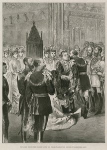 La regina Vittoria che bacia i suoi figli da English School