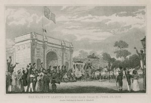 La Regina Vittoria lascia Buckingham Palace, 28 giugno 1838 da English School