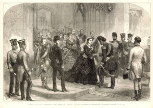 La regina Vittoria riceve lo Scià di Persia da English School