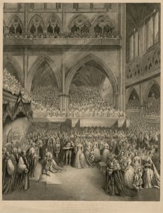 La Regina Vittoria riceve il sacramento alla sua incoronazione da English School