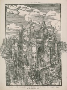 RIBA Soane Medallion premio design 1882 - Una club house del West End di A Beresford Pite da English School