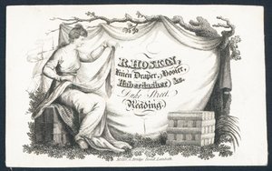 R Hoskin, drappiere di lino, merciaio, mercante di articoli di merceria da English School