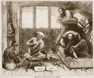 Viaggio in Treno in India, illustrazione da Cassells Illustrated History of England da English School