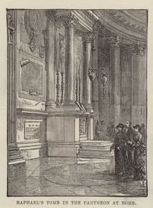 La tomba di Raffaello nel Pantheon a Roma da English School