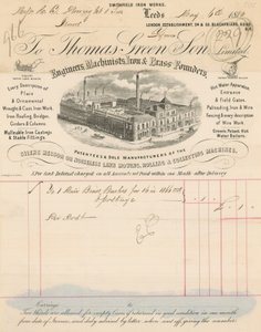 Ricevuta per Thomas Green & Son Limited da English School