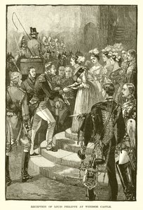 Accoglienza di Luigi Filippo al Castello di Windsor da English School