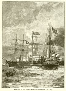 Accoglienza della flotta francese a Portsmouth da English School